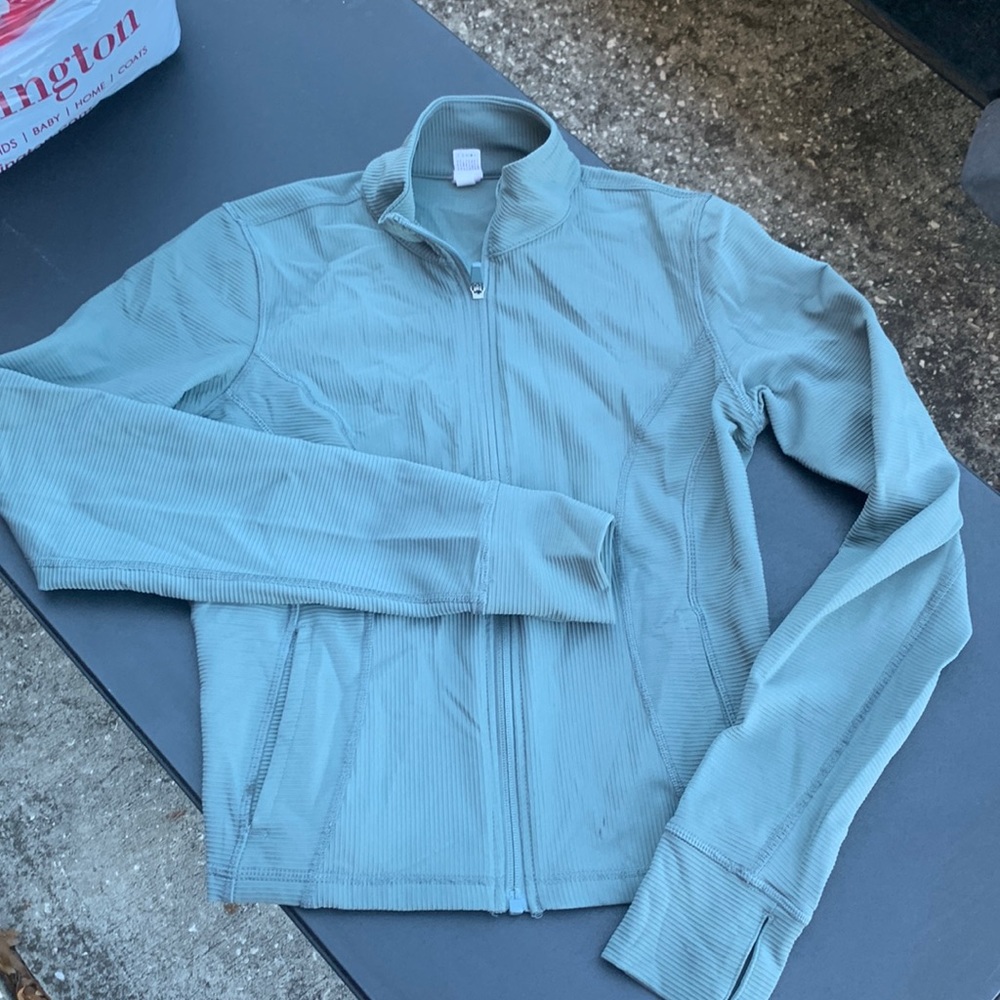 90 Degree By Reflex Women's Light Teal Zip-Up Jacket